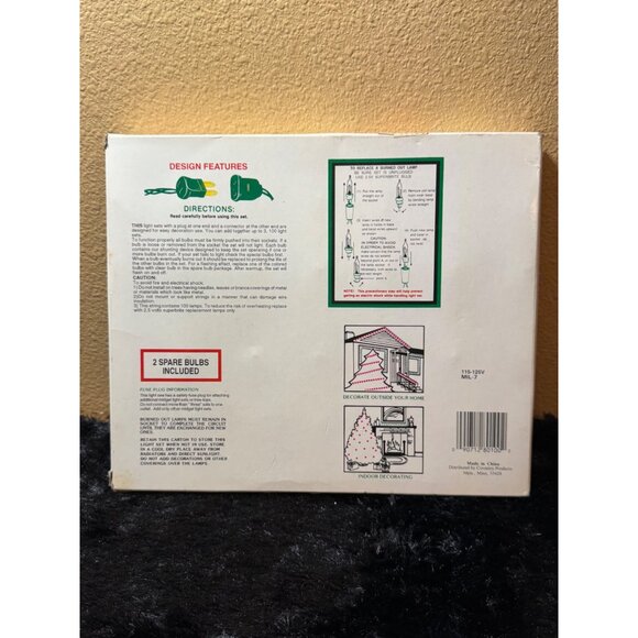 Vintage 100 Add-A-Lites Super Bright Indoor/Outdoor Christmas Lights New - Picture 4 of 7